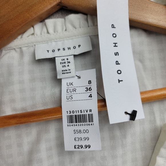 TOPSHOP Satin‎ Prairie Crop Top - Picture 10 of 10